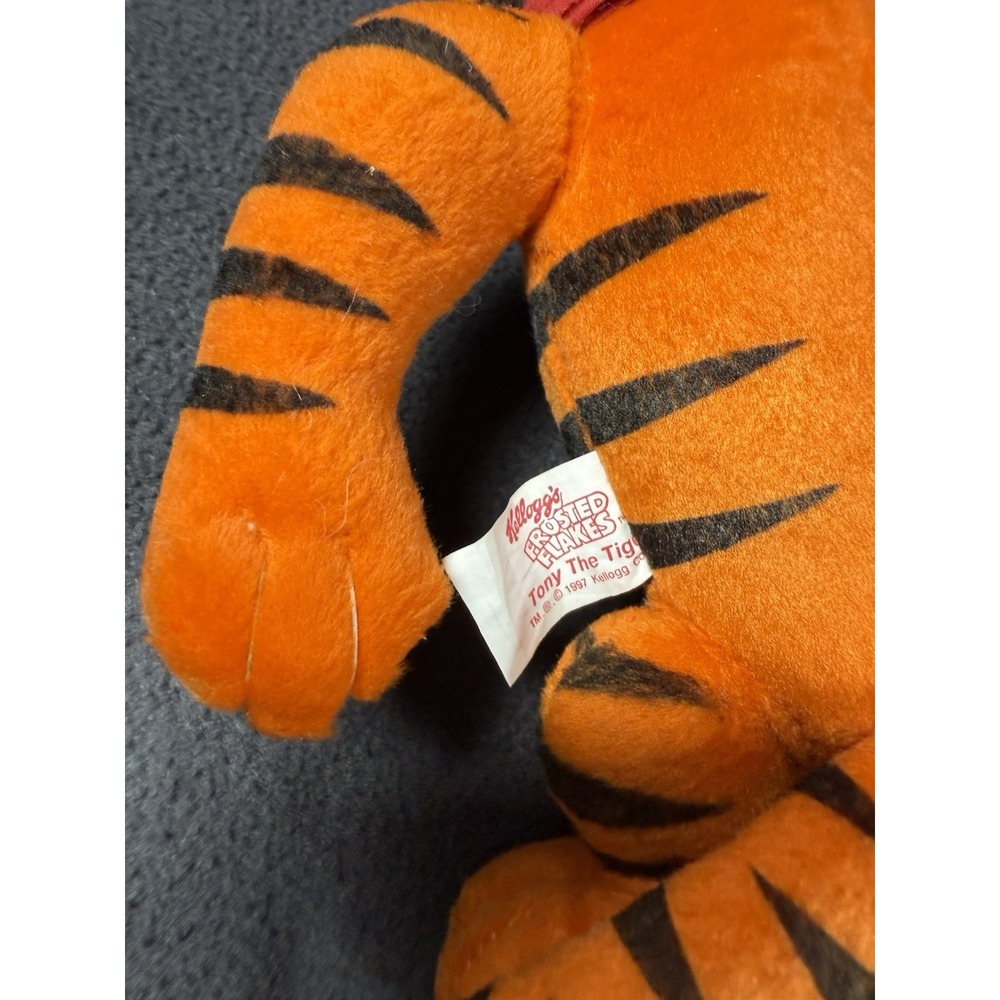 Vintage 1997 Kellogg's Tony the Tiger Frosted Flakes 9" Plush Jointed Toy - Picture 4 of 7